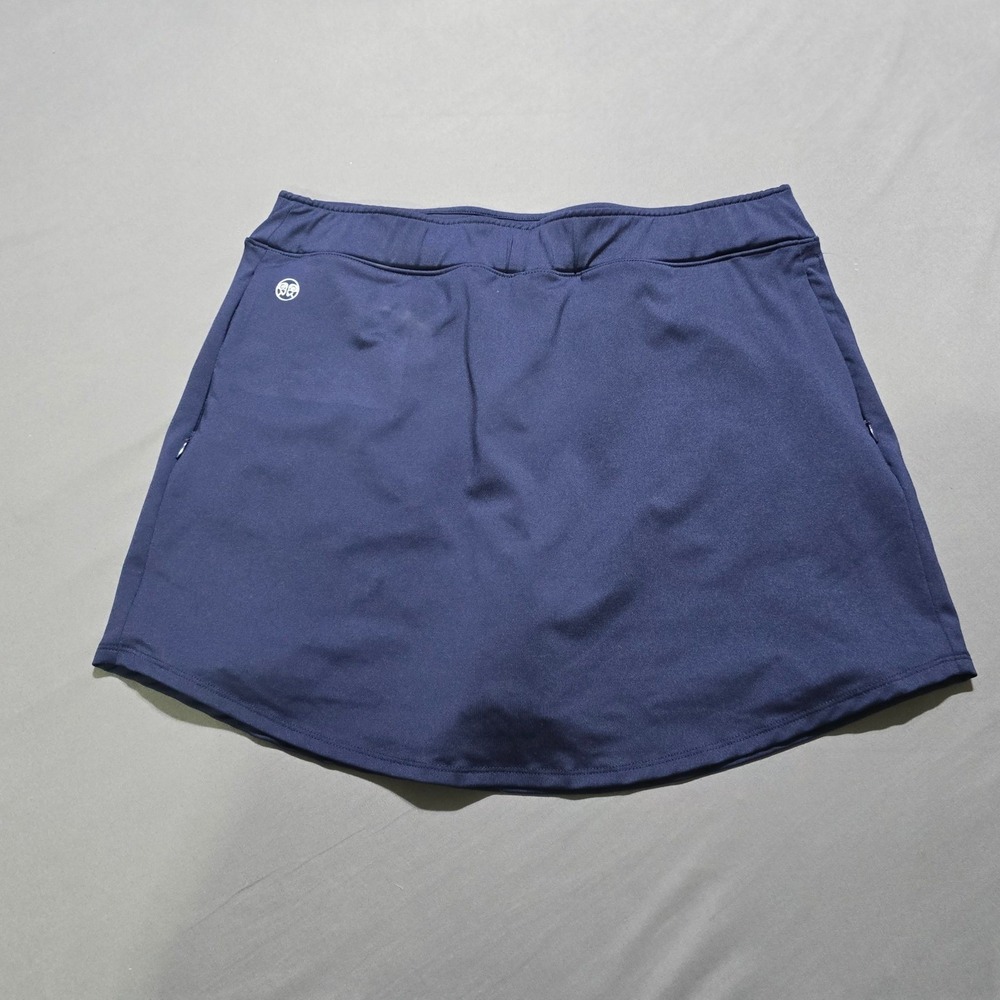Renwick Golf Skort Women XL Navy Blue Performance Active Tennis Skirt Gingham